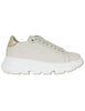 Women's off-white leather sneakers with platform sole SP60170 300