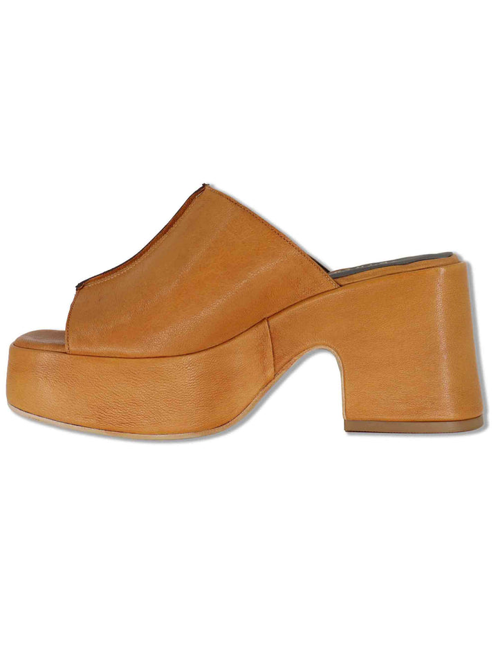 Sandali donna in pelle cuoio zenza cinturino con zeppa alta fasciata in pelle HILTON44100 013 Tattoo 