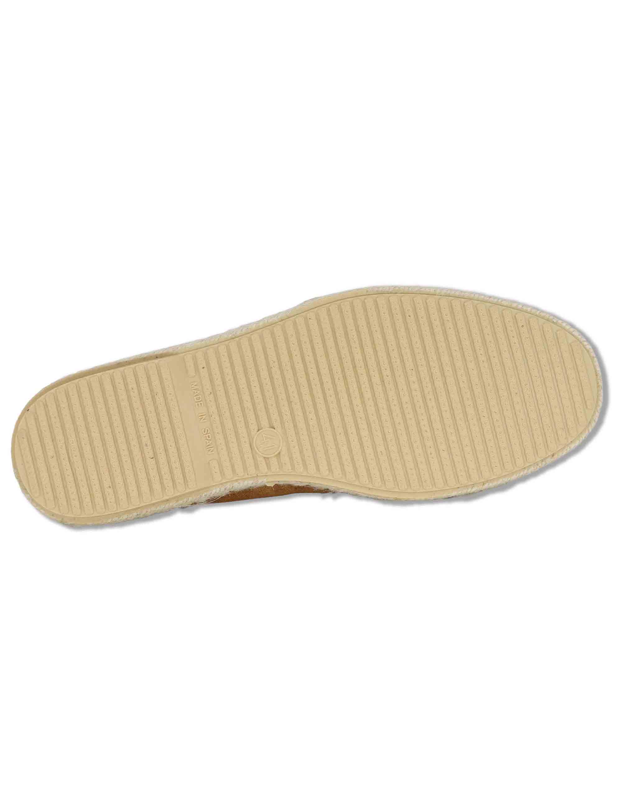 Mocassini espadrillas uomo in camoscio cuoio con suola in corda TRACK 014 Verbenas 