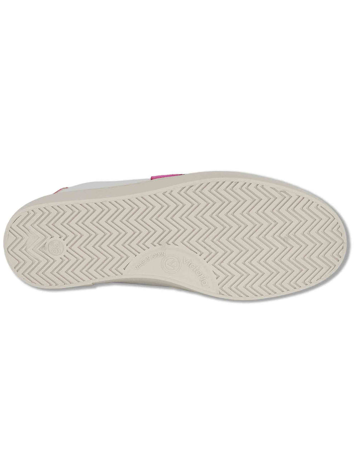 Sneakers donna Berlin in pelle bianca e fuxia 1126184 43_Fucsia Victoria 