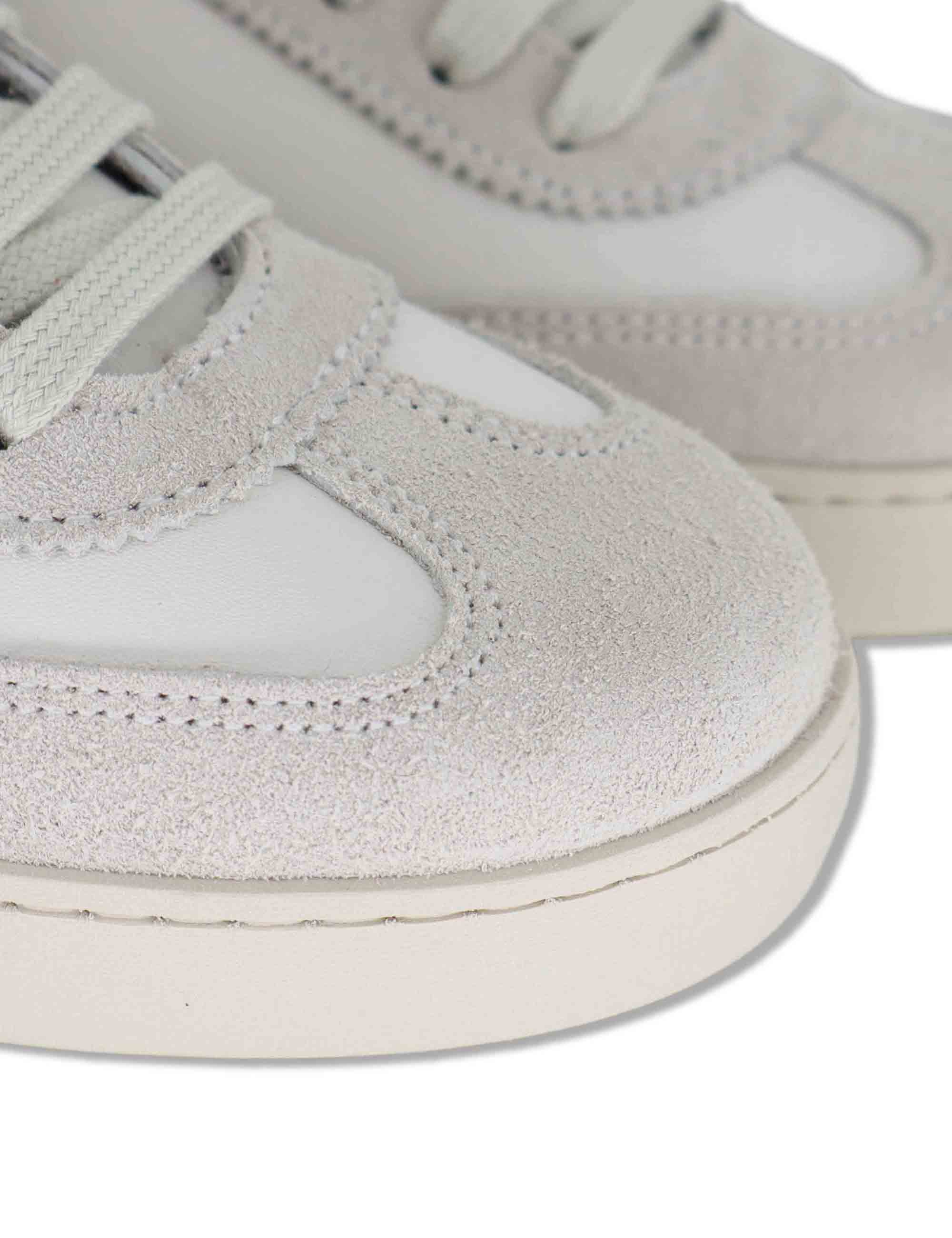 Sneakers donna Berlin in pelle bianca e nude 1126184 497_Cuarzo Victoria 