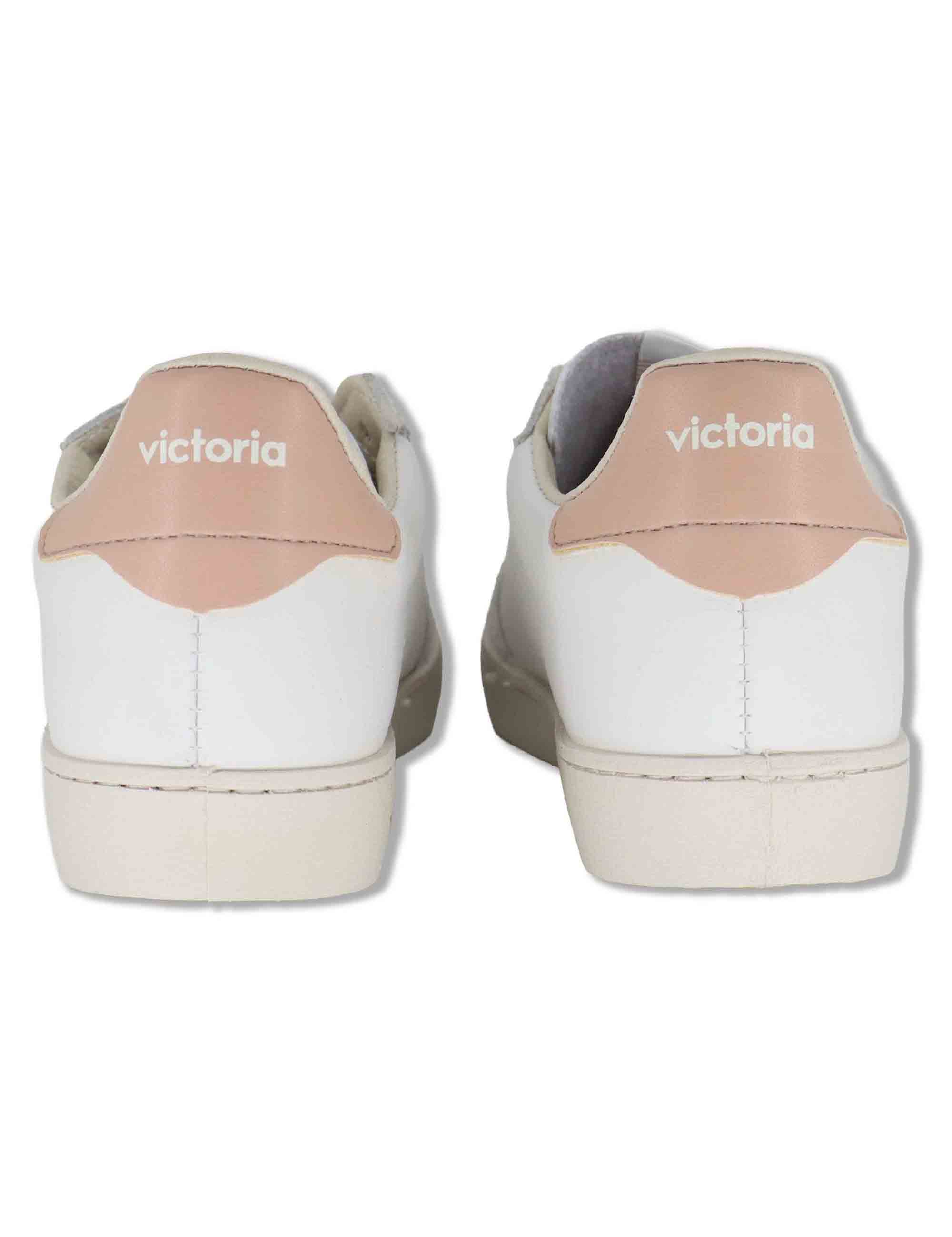 Sneakers donna Berlin in pelle bianca e nude 1126184 497_Cuarzo Victoria 