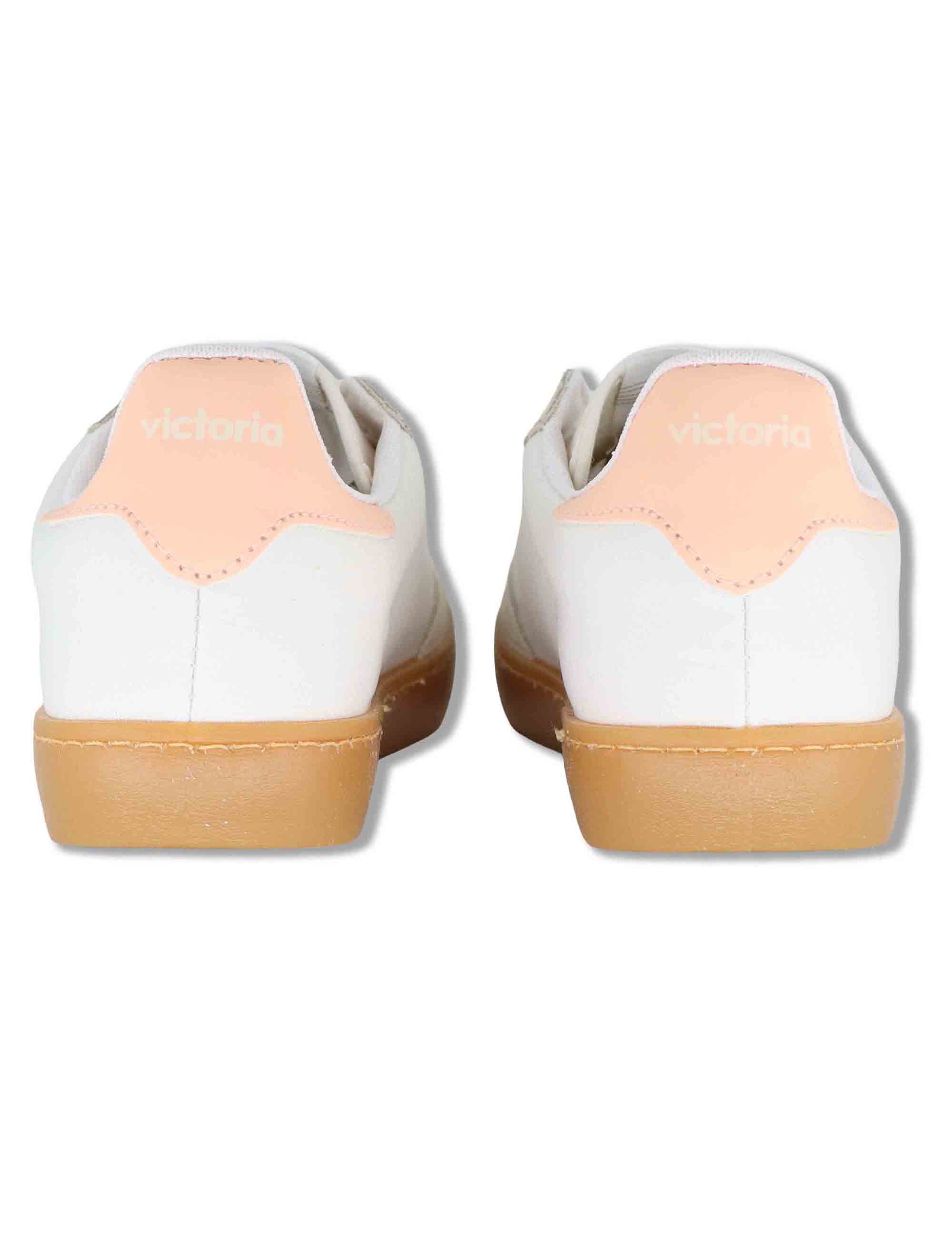 Sneakers donna Berlin in pelle bianca con riporti in contrato 1126230 20_Blanco Victoria 