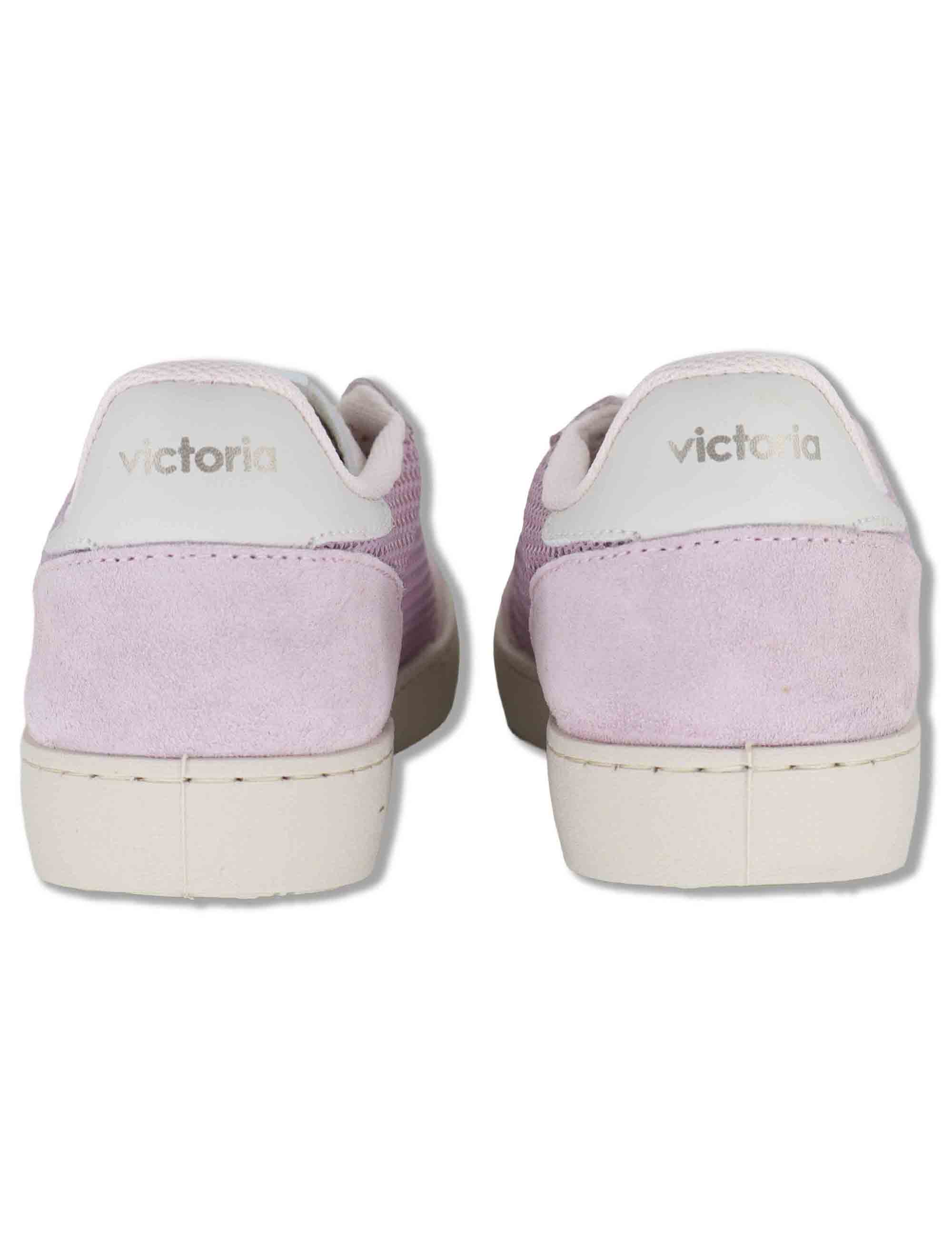 Sneakers donna Berlin in pelle e tessuto forato lilla 1126231 94_Malva Victoria 