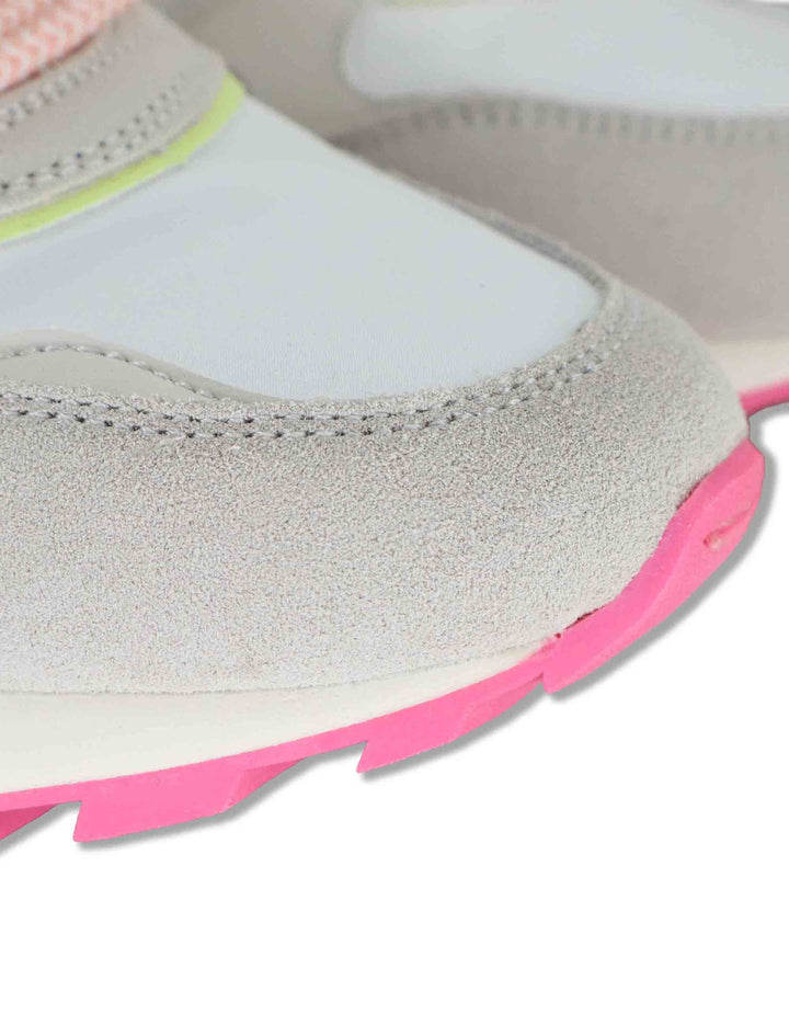 Sneakers donna Luna in nylon e pelle bianca con suola running 1156114 20_Blanco Victoria 