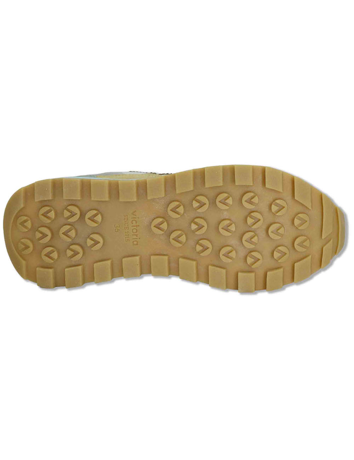Sneakers donna Luna in pelle e camoscio beige con suola running 1156116 80_Beige Victoria 