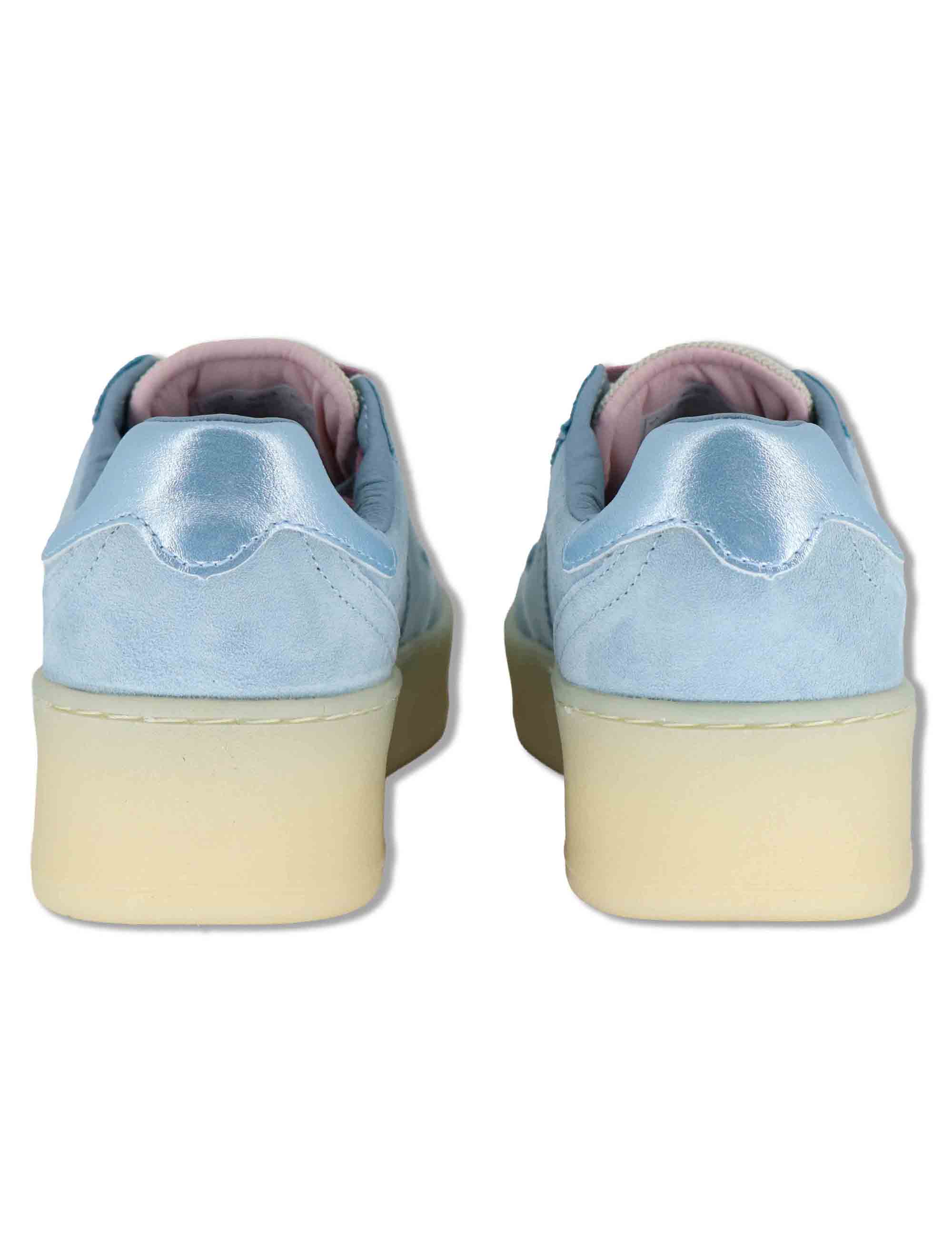 Sneakers donna Turin in nabuk azzurro con suola alta 1265100 36_Azul Victoria 