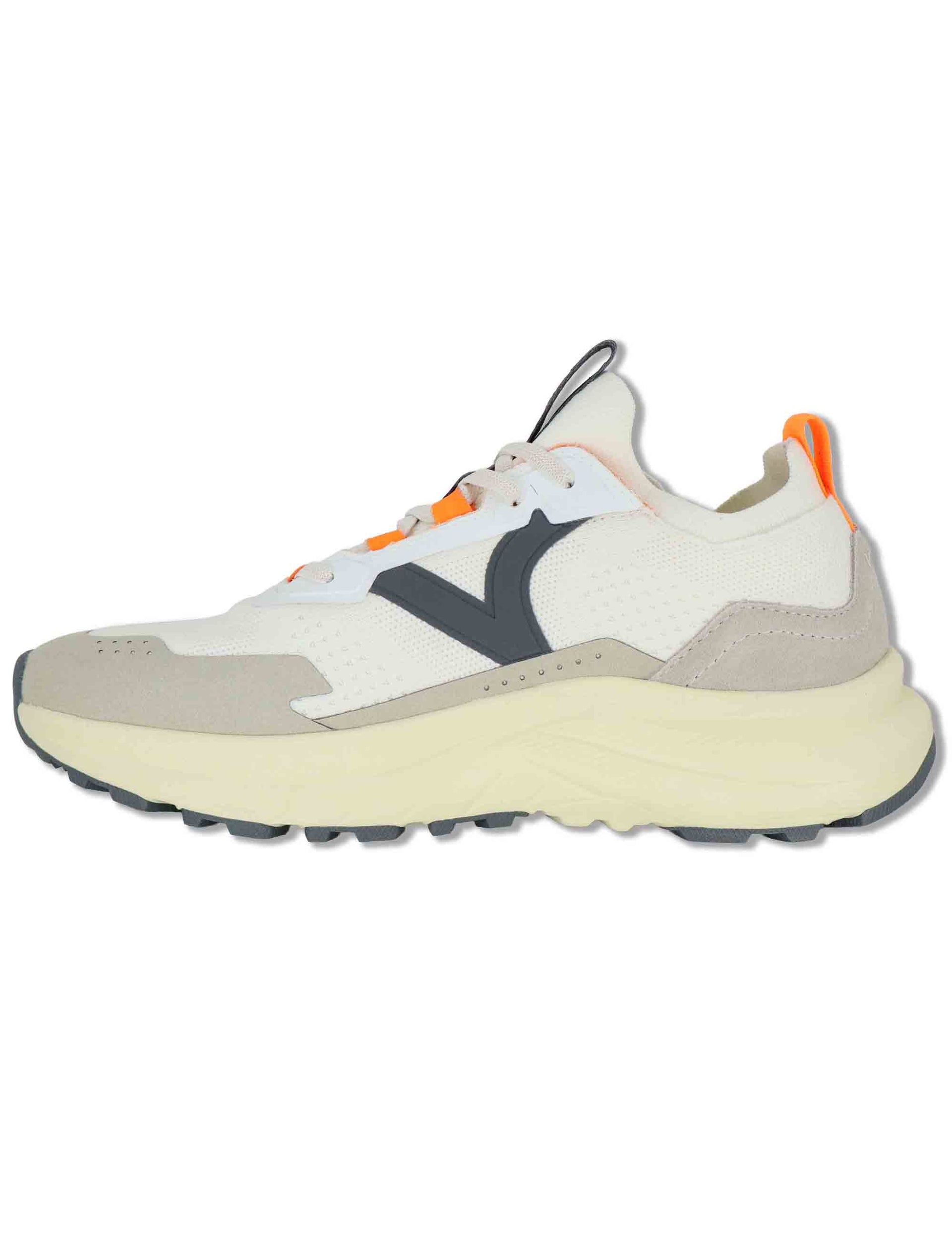 Sneakers uomo Loom in tessuto tecnico bianco con suola alta 8815100 20_Blanco Victoria 