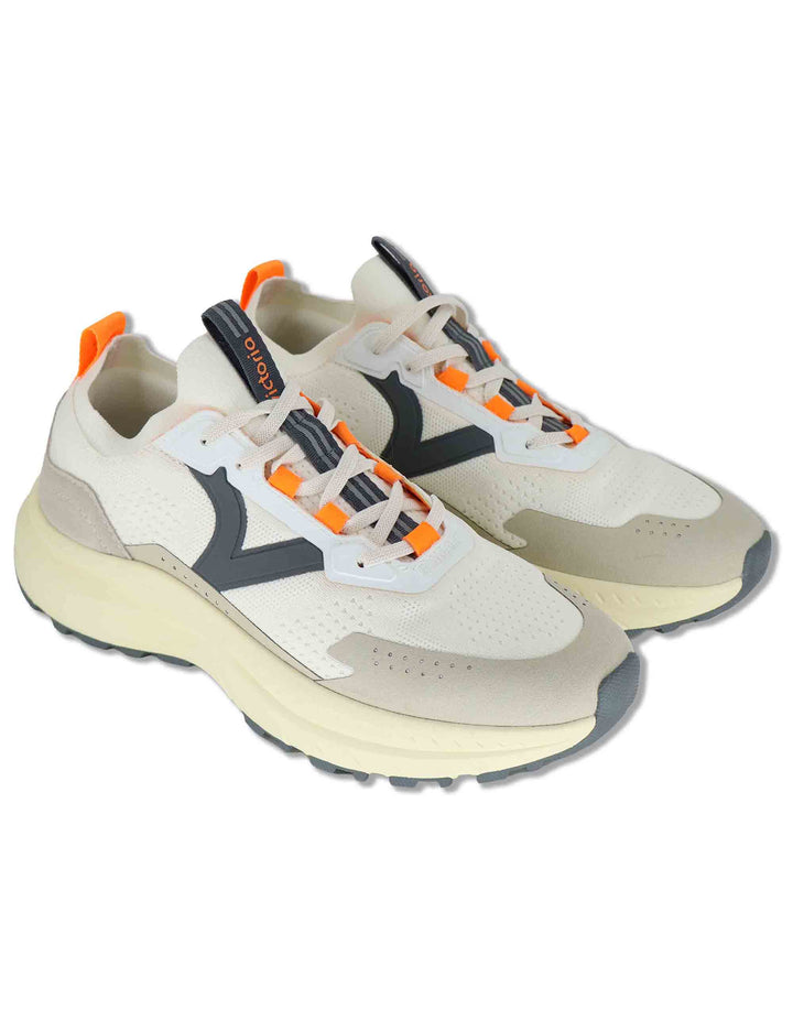Sneakers uomo Loom in tessuto tecnico bianco con suola alta 8815100 20_Blanco Victoria 