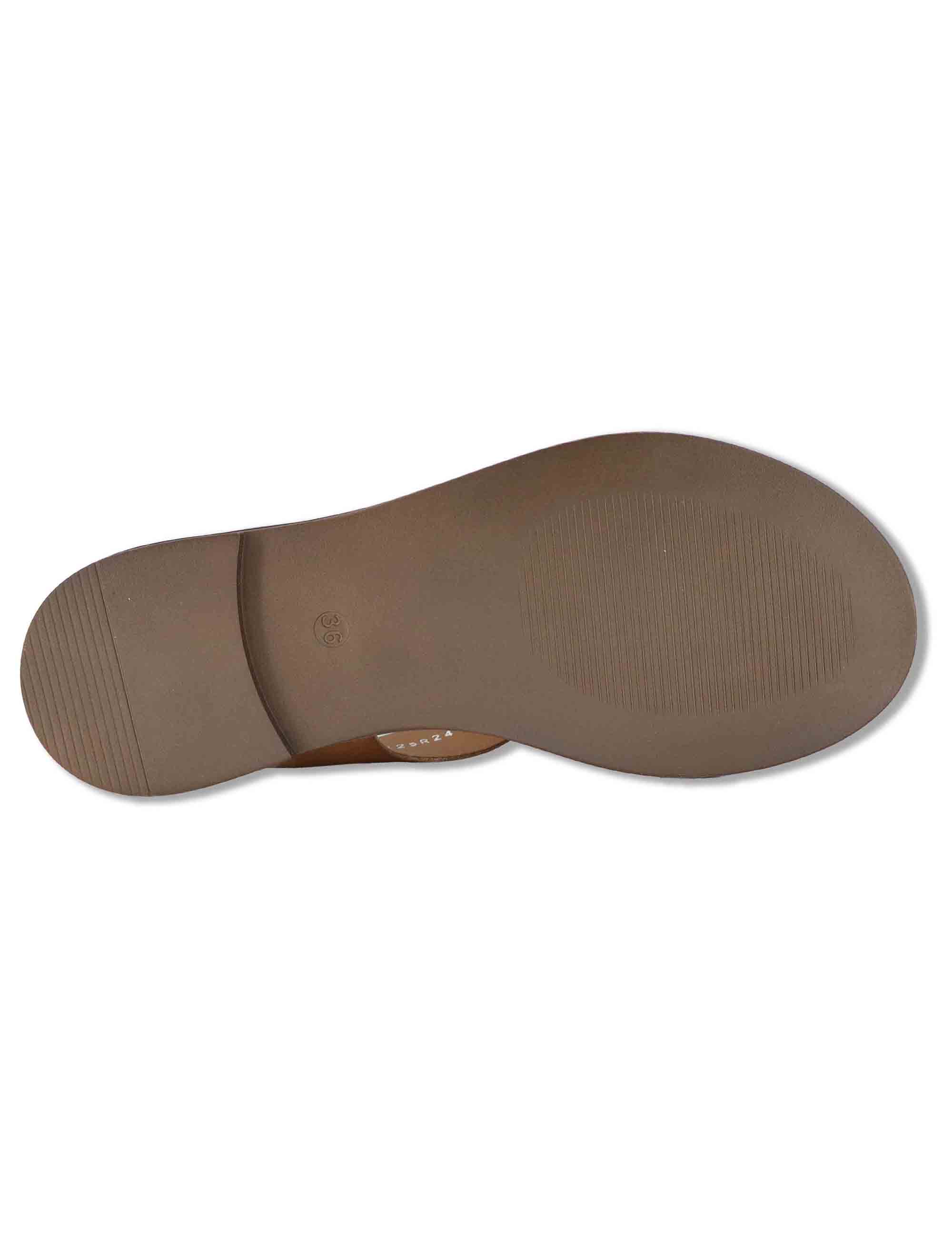 Sadnali bassi donna in pelle cuoio con sottopiede imbottito WD425R24 500008 Vueva 