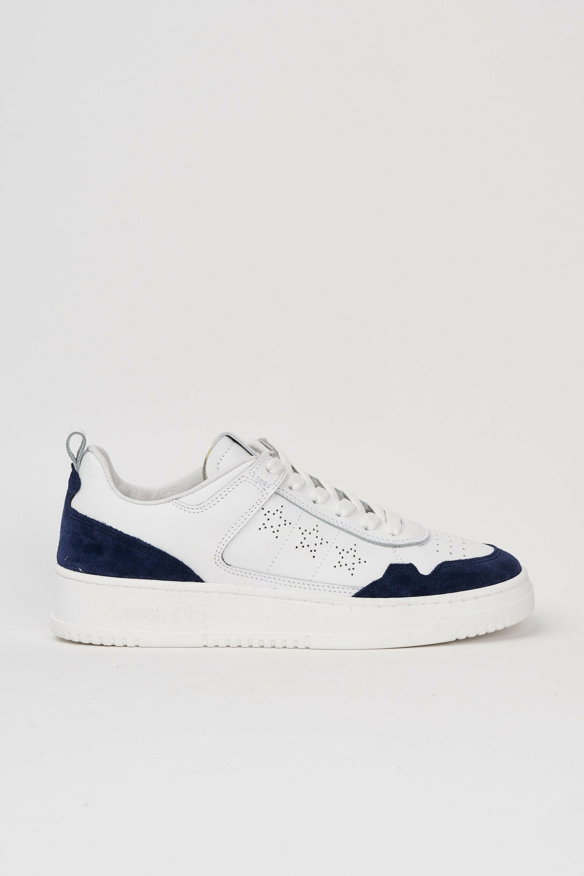 Sneakers uomo Penalty in pelle bianca e blu.