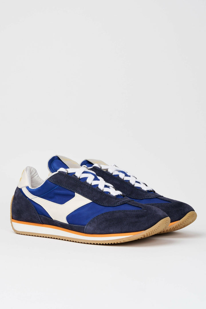 Sneakers uomo Trainer '74 in camoscio blu e tessuto 001.