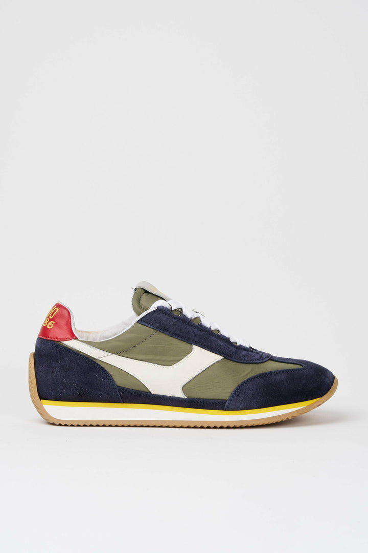 Sneakers uomo Trainer '74 in camoscio blu e tessuto 002.