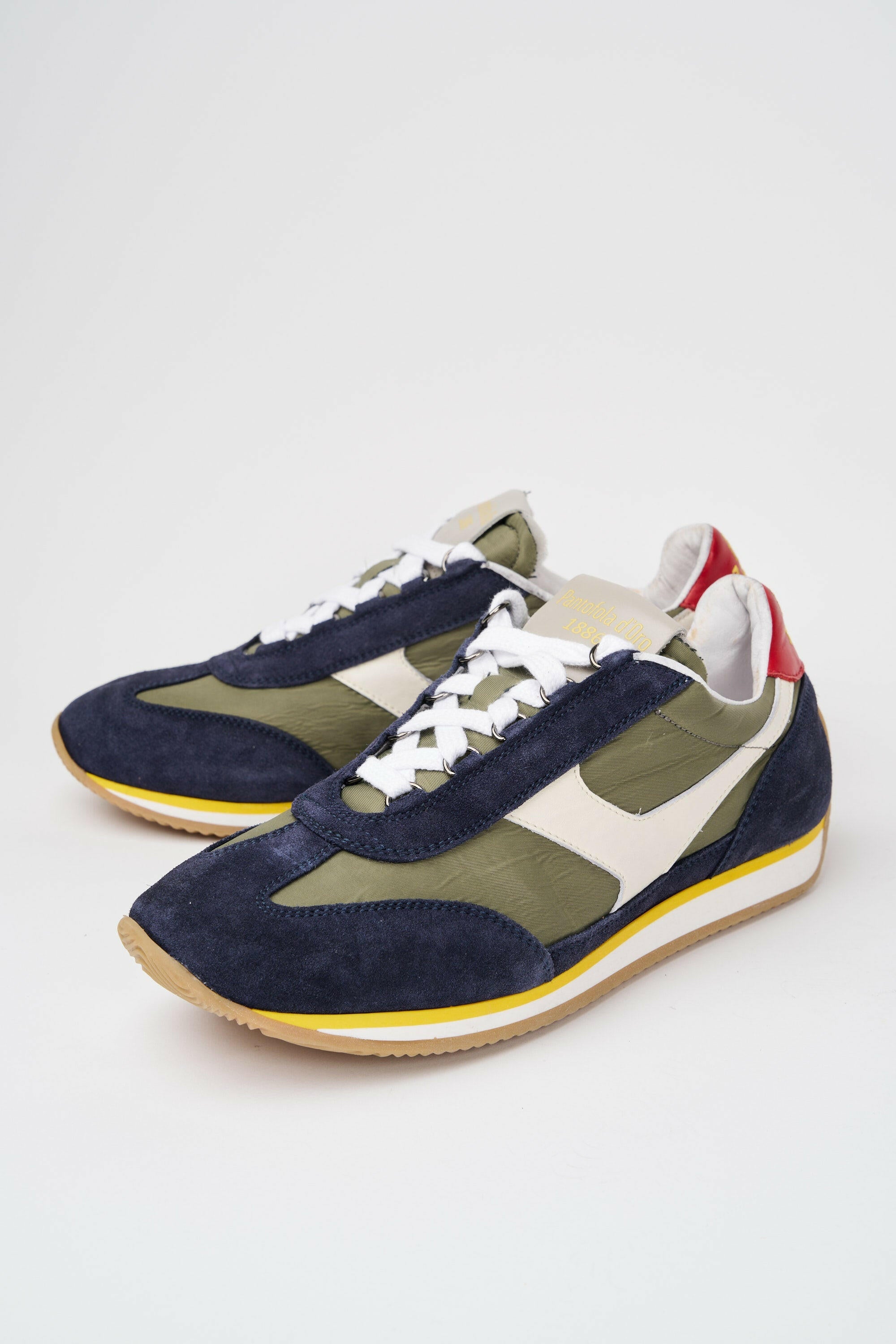 Sneakers uomo Trainer '74 in camoscio blu e tessuto 002.