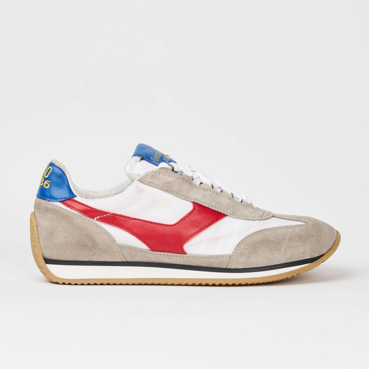 Sneakers uomo Trainer '74 in camoscio beige e tessuto 02.