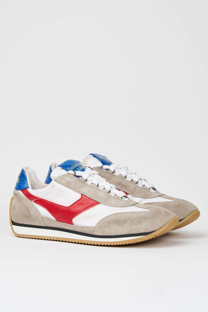 Sneakers uomo Trainer '74 in camoscio beige e tessuto 02.