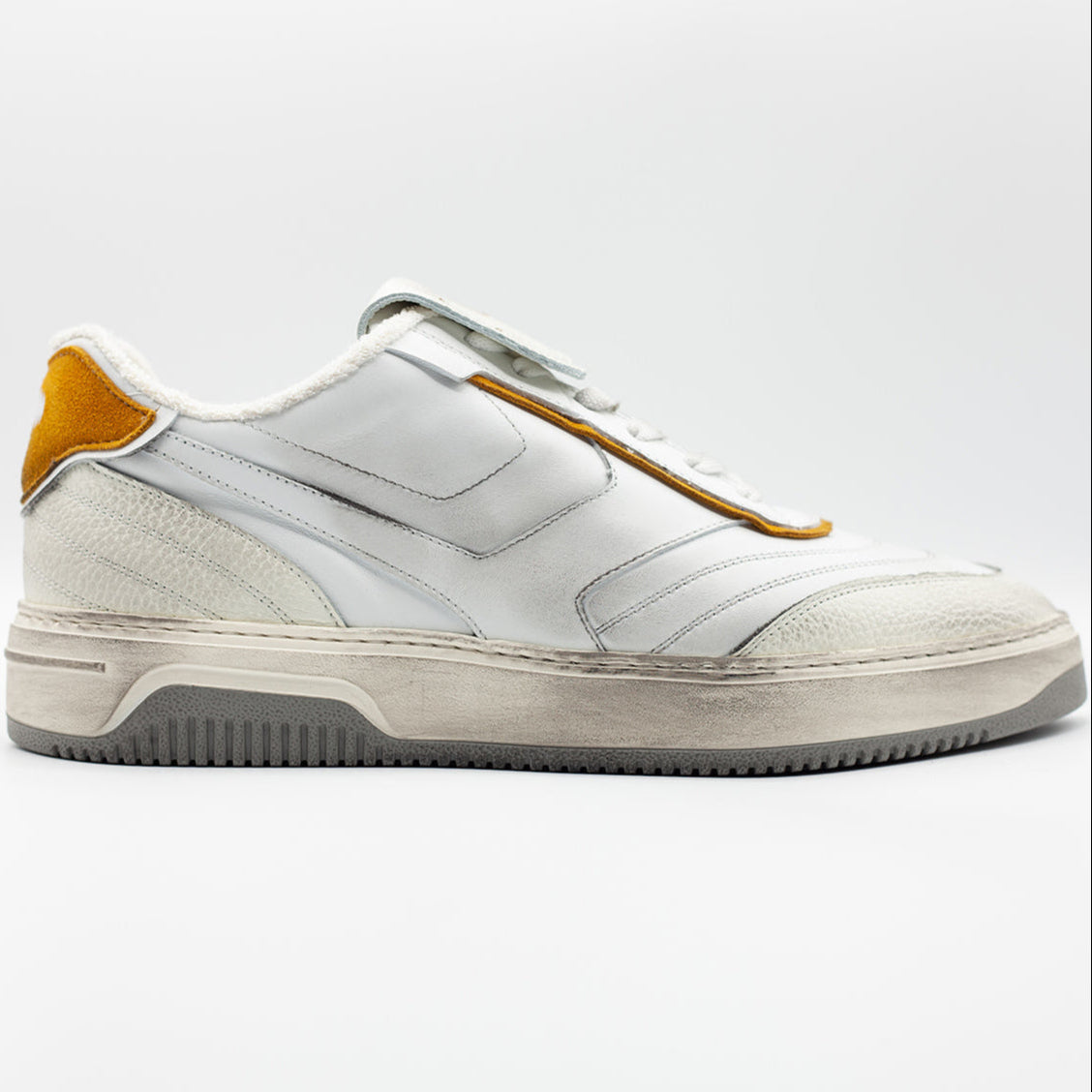 Sneakers uomo PDO135 in pelle bianca