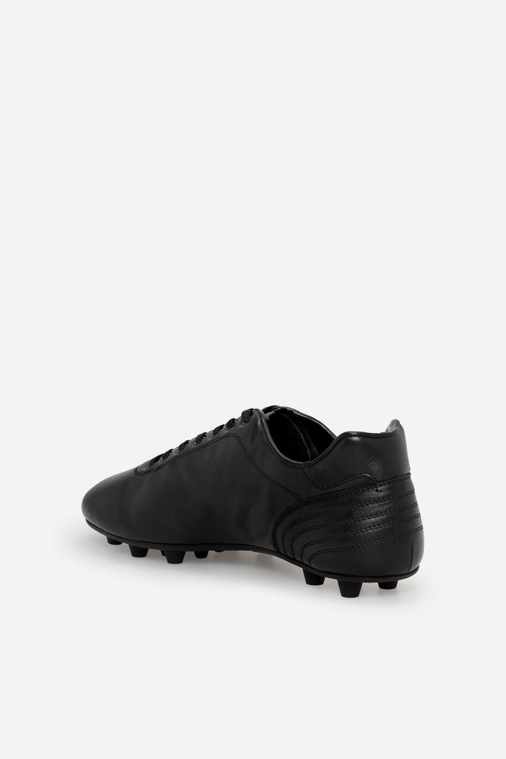 Scarpe da calcio in Lazzarini pelle nera.