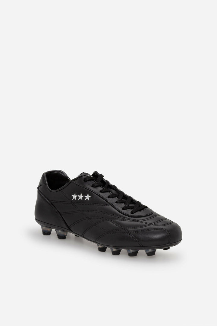 Scarpe da calcio New Star in pelle nera.