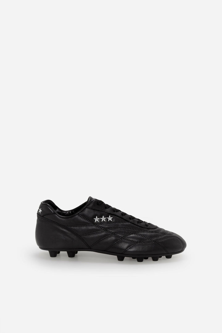 Scarpe da calcio New Star in pelle nera.