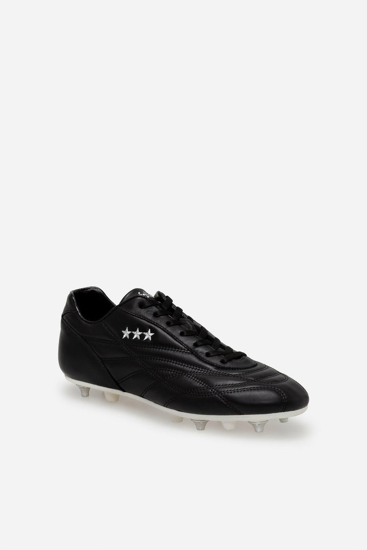 Scarpe da calcio New Star in pelle nera.