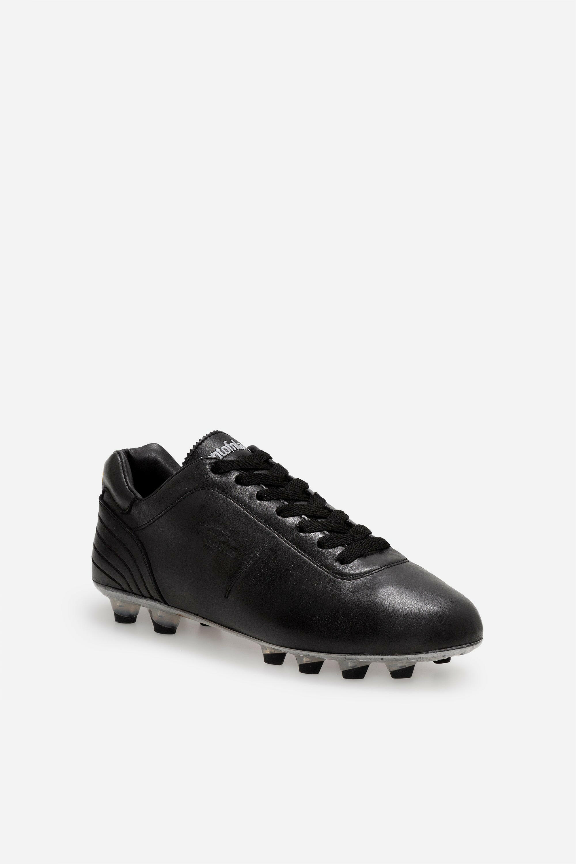 Scarpe da calcio Lazzarini 2.0 in pelle nera.