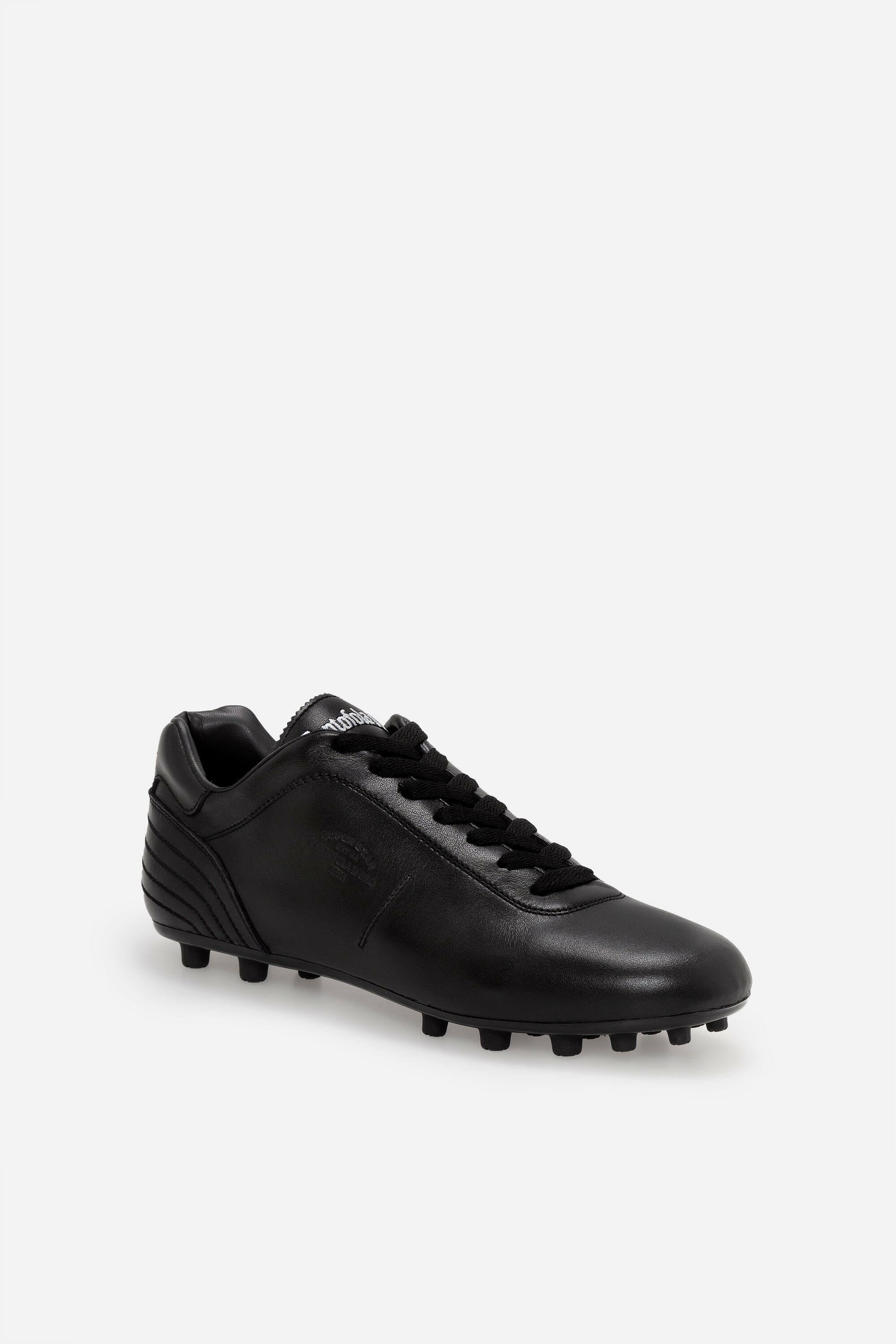 Scarpe da calcio Lazzarini 2.0 in pelle nera.