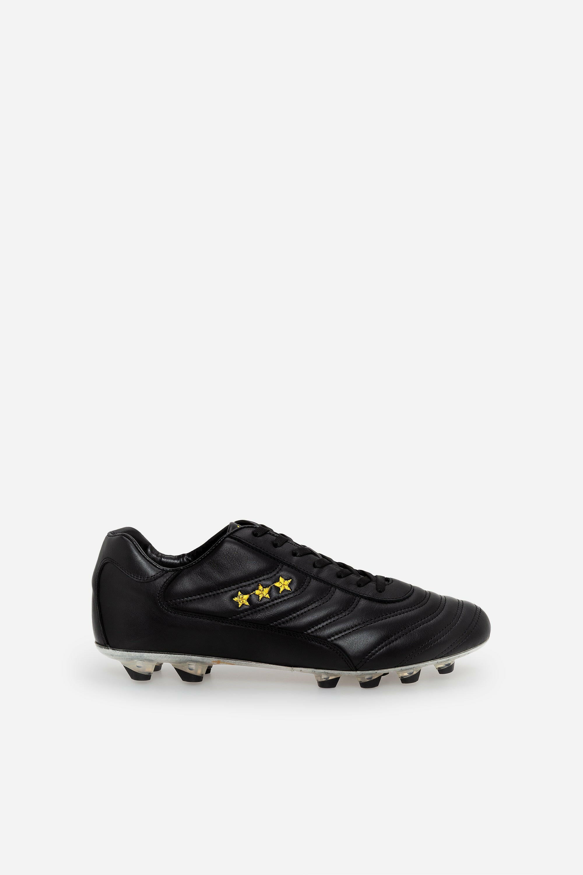 Scarpe da calcio Derby in pelle nera.