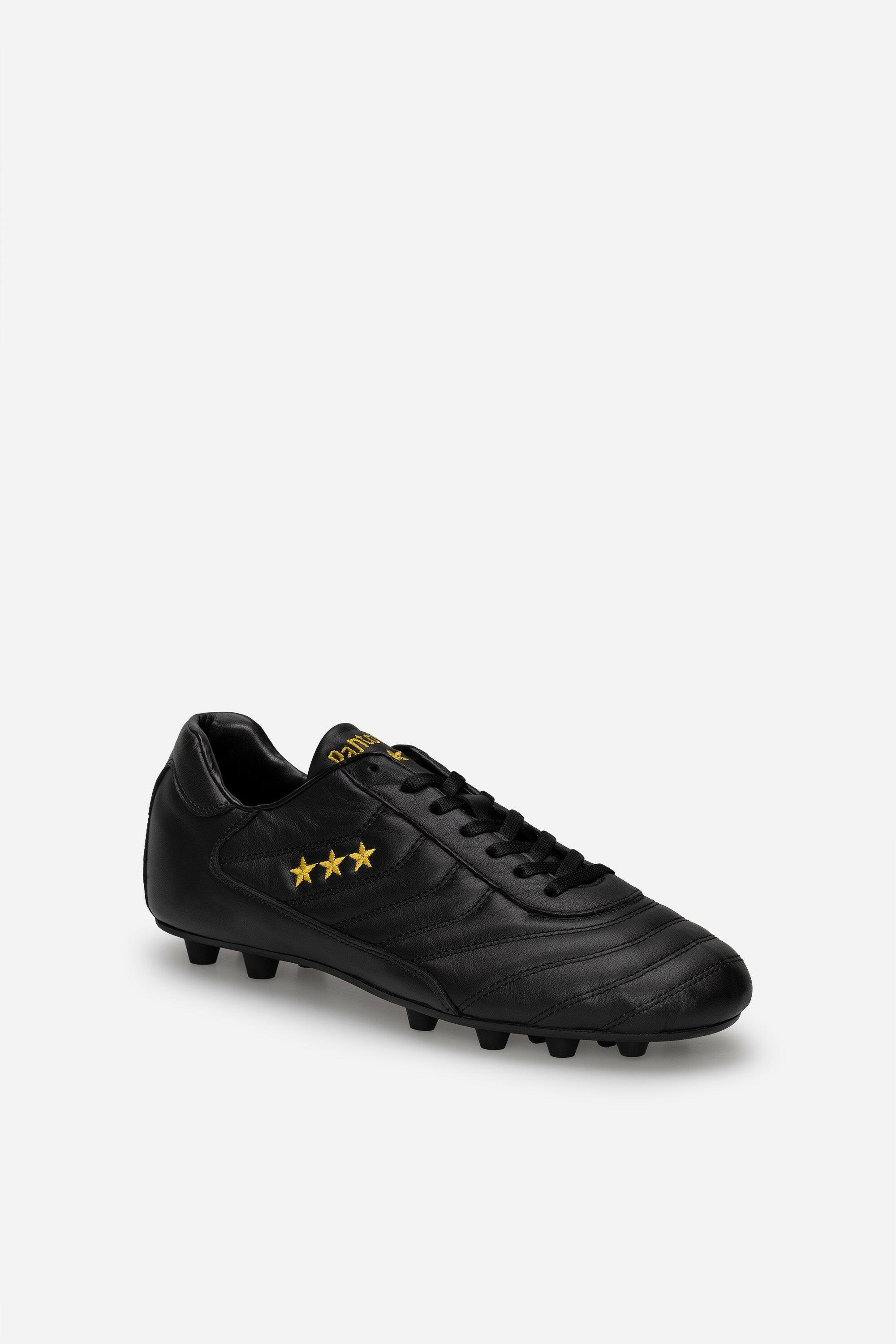 Scarpe da calcio Derby in pelle nera.