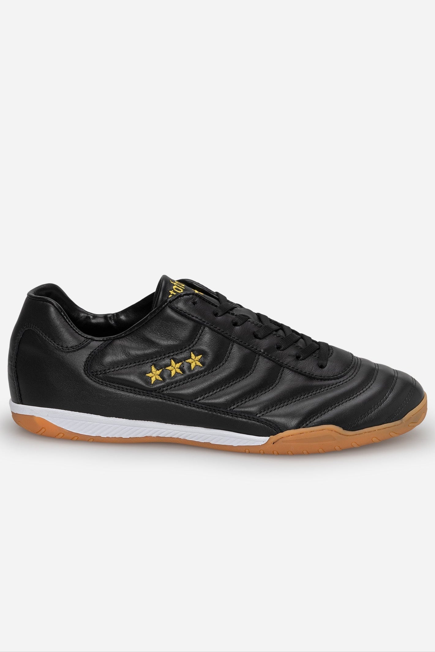 Scarpe da calcio Derby Indoor in pelle nera