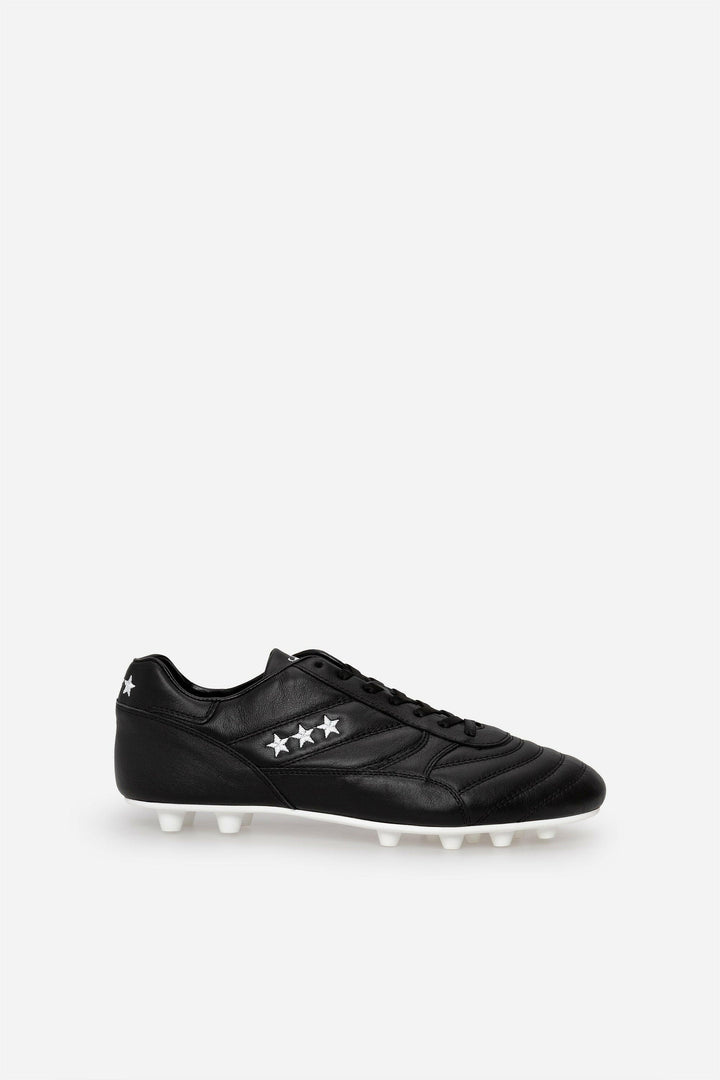 Scarpe da calcio Alloro in pelle nera.