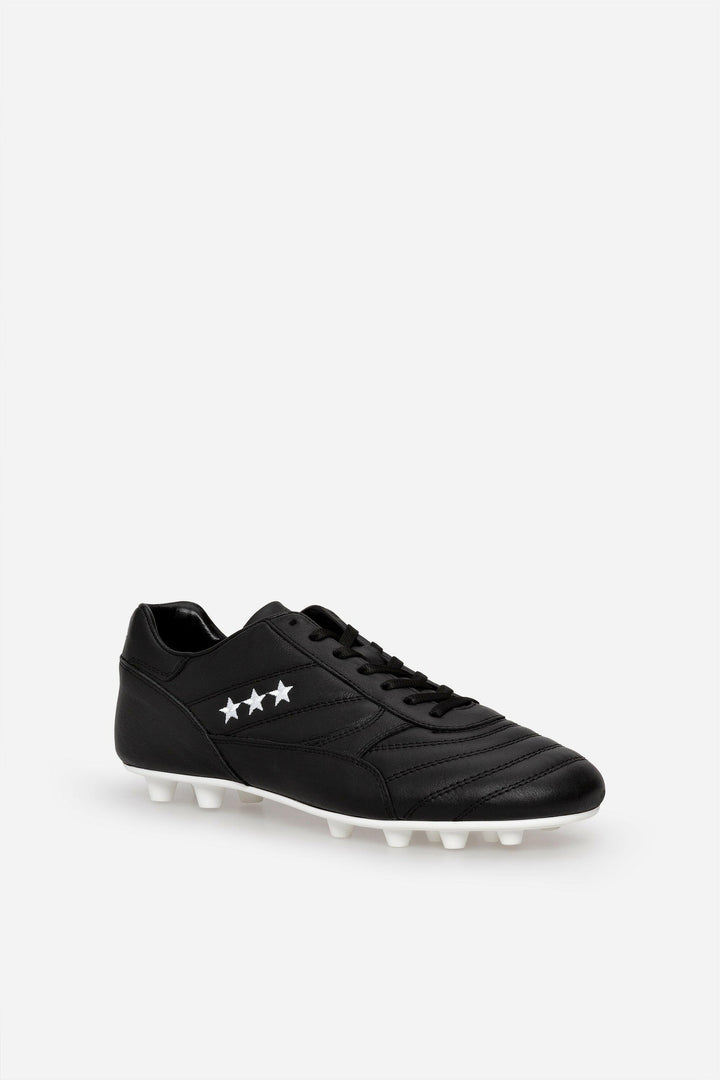 Scarpe da calcio Alloro in pelle nera.