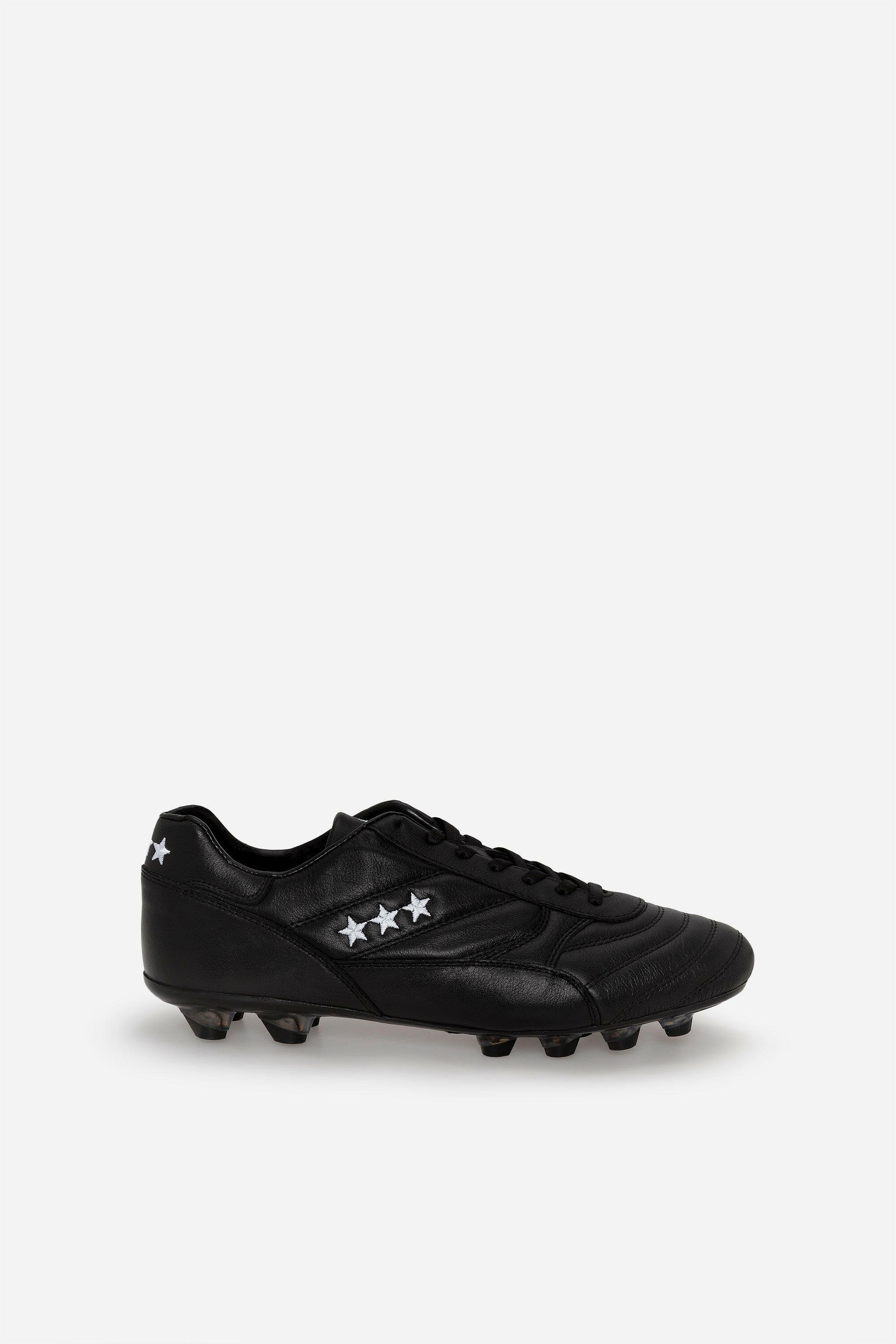 Scarpe da calcio Alloro in pelle nera.