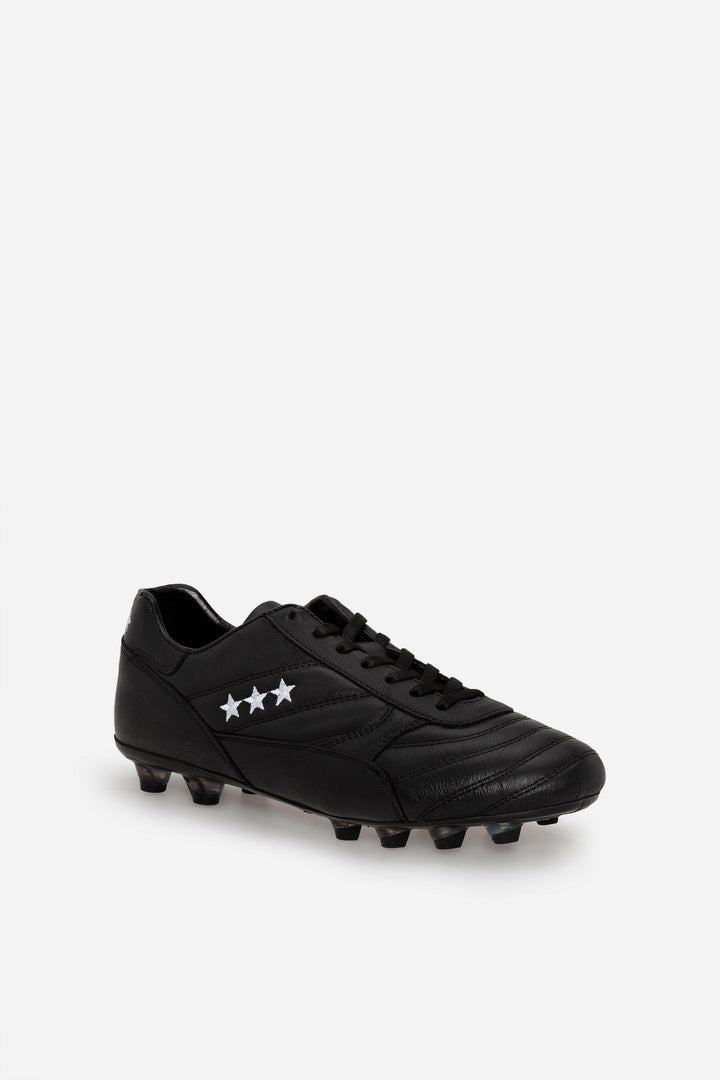 Scarpe da calcio Alloro in pelle nera.