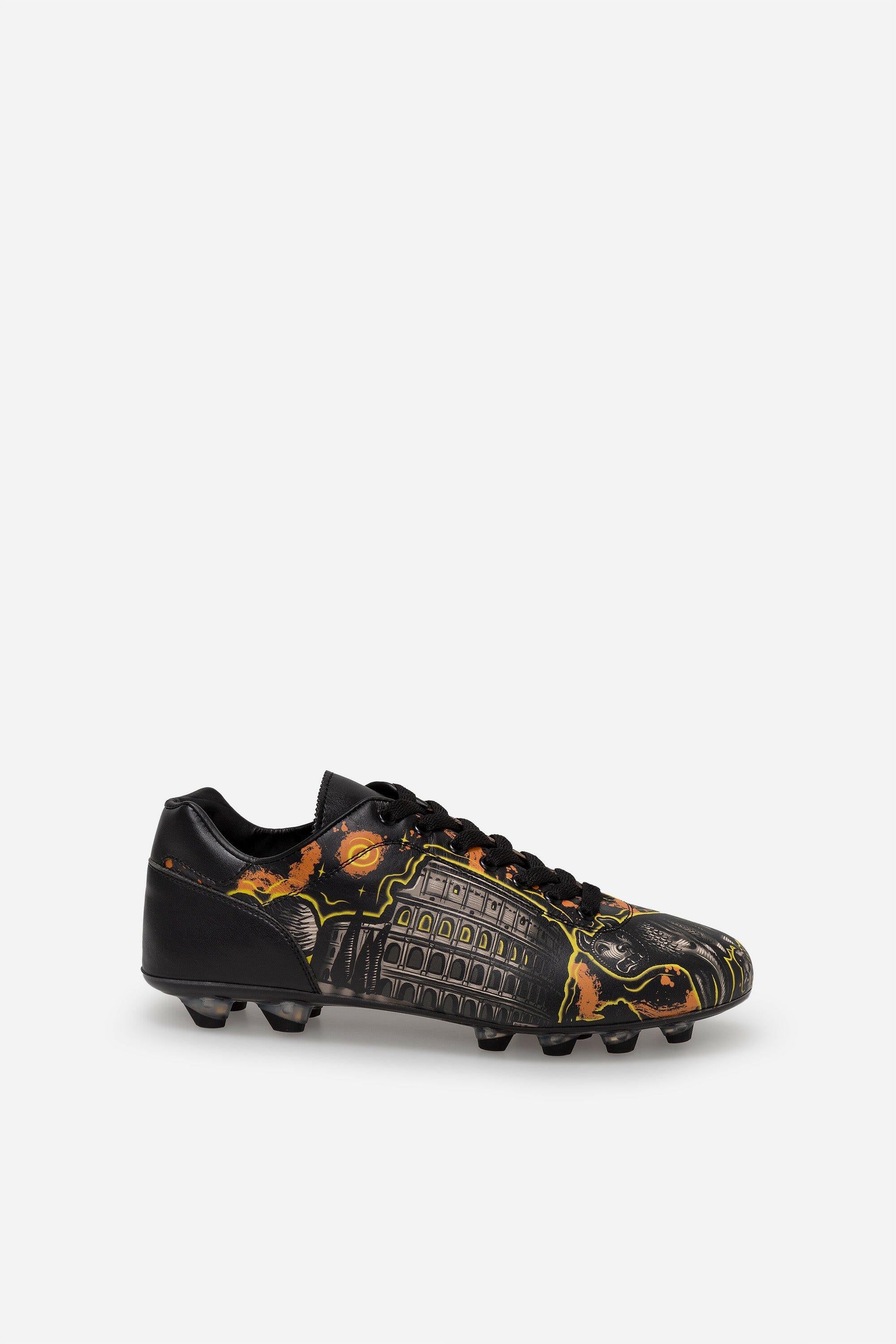 Scarpe da Calcio Lazzarini in pelle nera e bronzo edizione Limitata Colosseum.