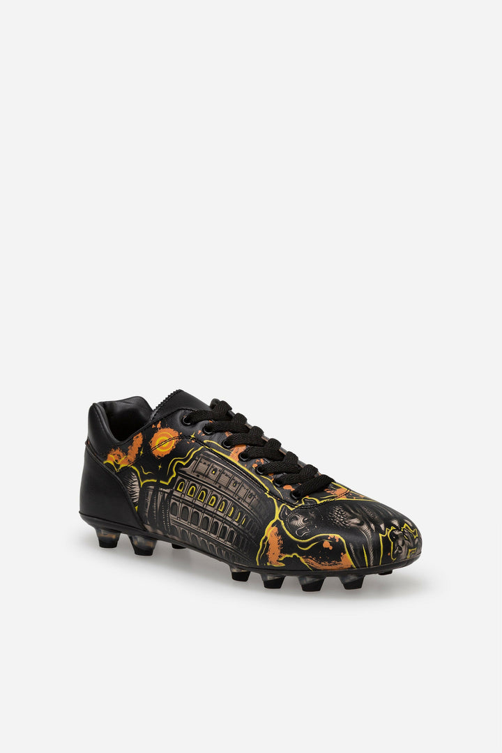 Scarpe da Calcio Lazzarini in pelle nera e bronzo edizione Limitata Colosseum.