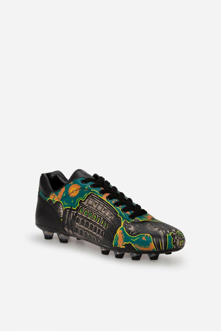 Scarpe da Calcio Lazzarini in pelle nera edizione Limitata Colosseum.