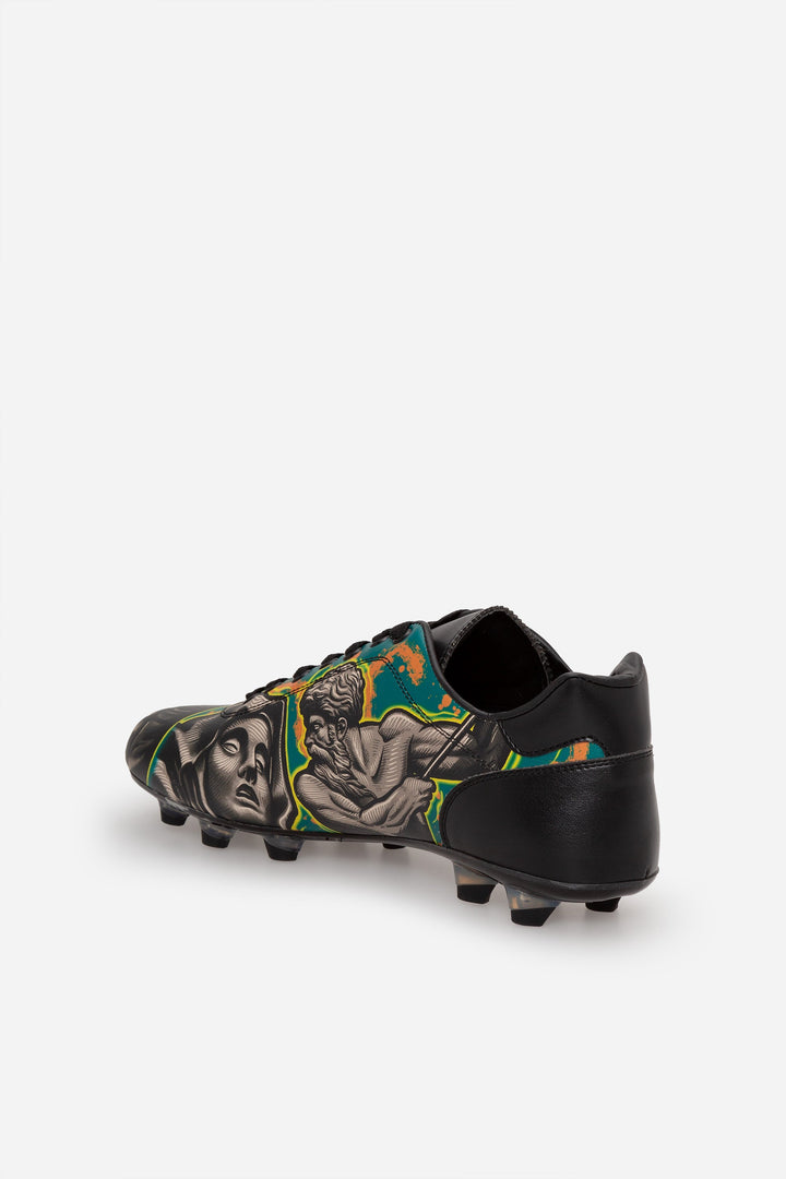 Scarpe da Calcio Lazzarini in pelle nera edizione Limitata Colosseum.