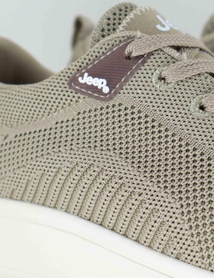 Sneakers uomo Kobi Derby in tessuto washed beige con suola in gomma JM61100A 025 Jeep 
