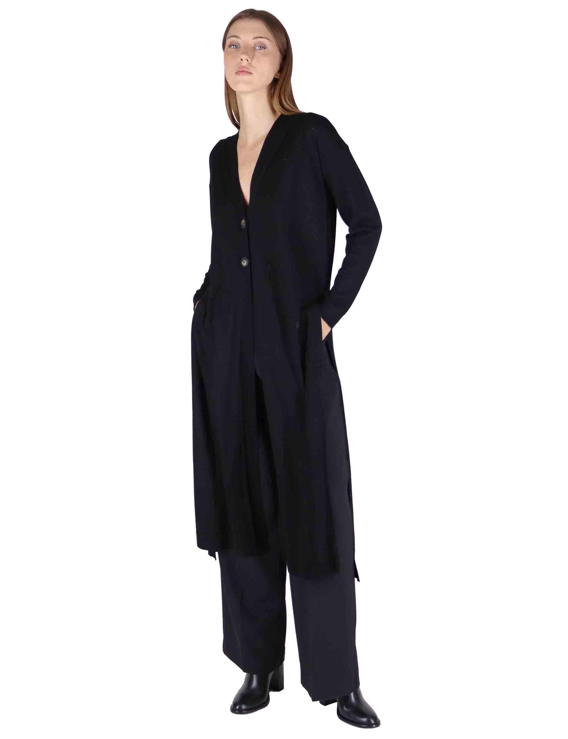 Cardigan lunghi donna Colors of the World in lana nera JN369574230 20000 Maliparmi 