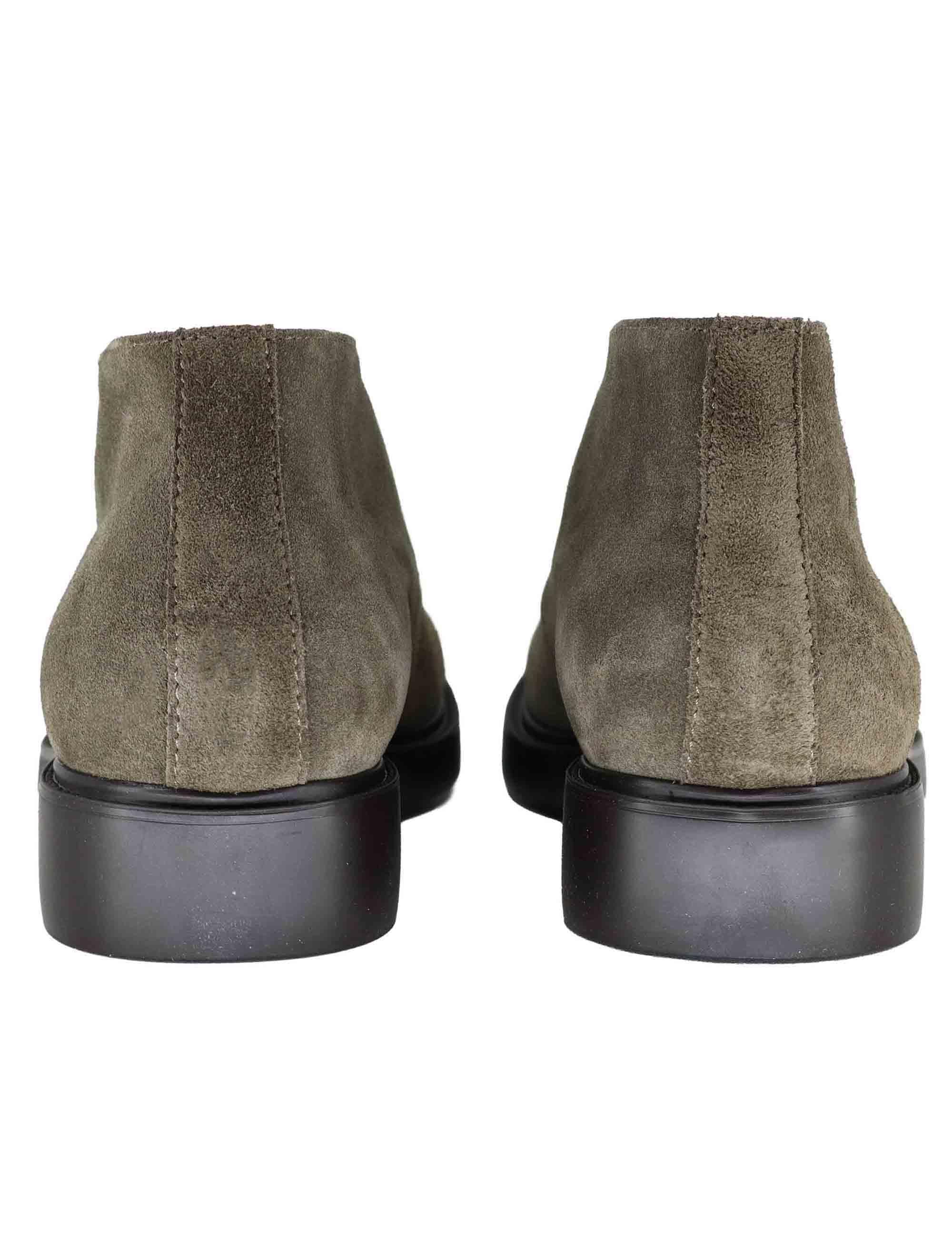 Stivaletti uomo in camocio taupe con suola in gomma SPDU8070 029 Spatarella 