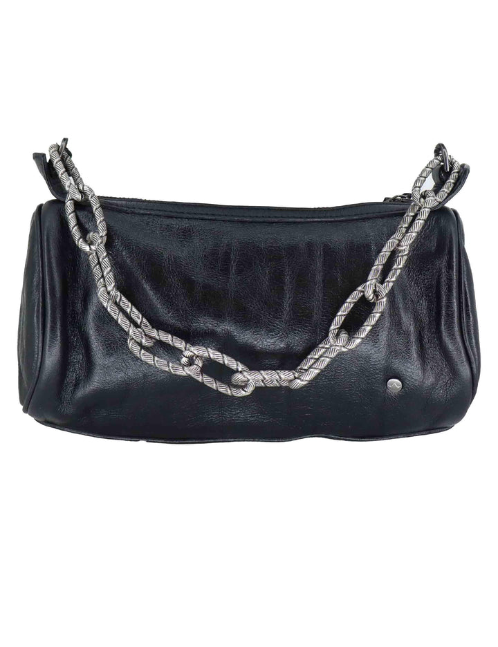 Borse donna chain in pelle nera con catena e tracolla RBS 9700 047 Rehard 
