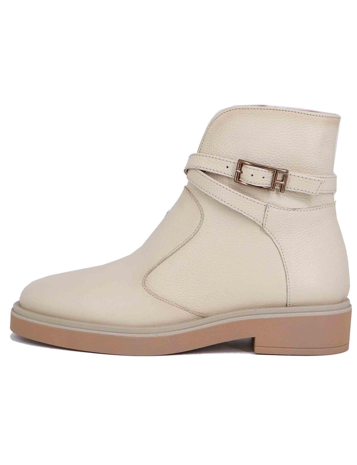 Stivaletti donna in pelle off white con suola ultra light HI243615 C007 Hispanitas 