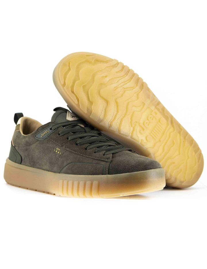 Sneakers uomo Rocks Suede in camoscio verde JM52090A 282 Jeep 