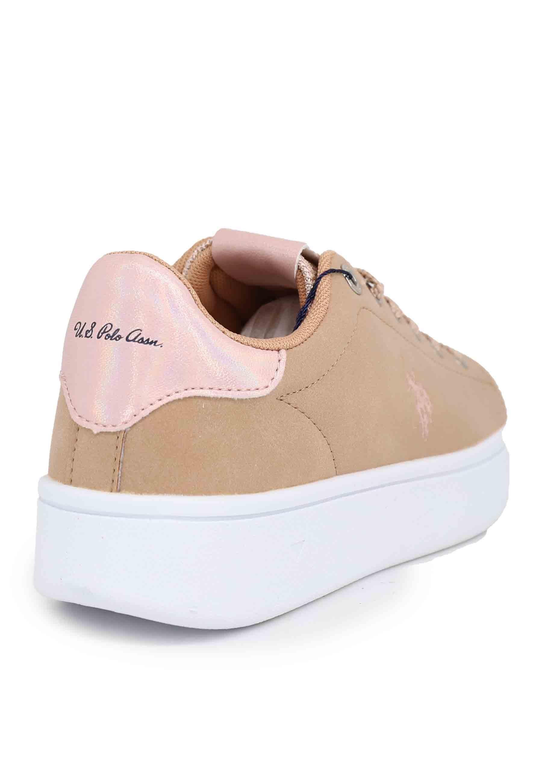 Sneakers donna in ecopelle nude MARAYA001B NUD001 U.S. Polo Assn. 