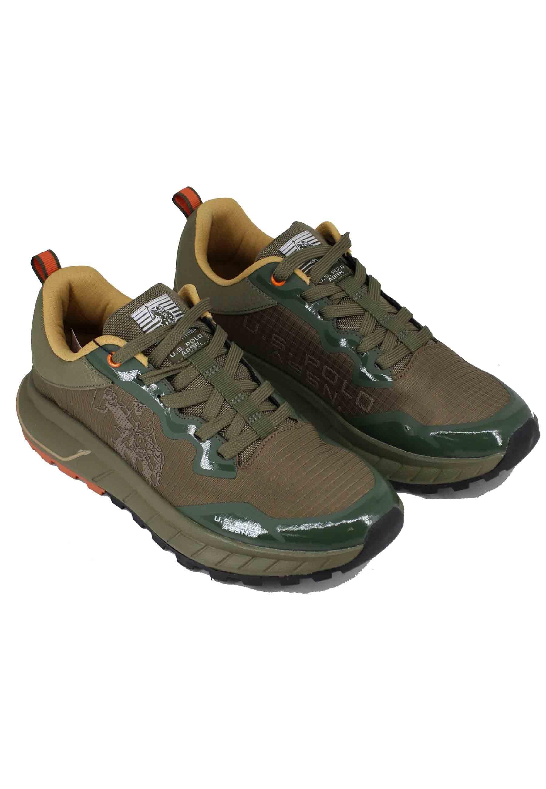 Sneakers uomo in tessuto tecnico verde SETH005 MIL U.S. Polo Assn. 