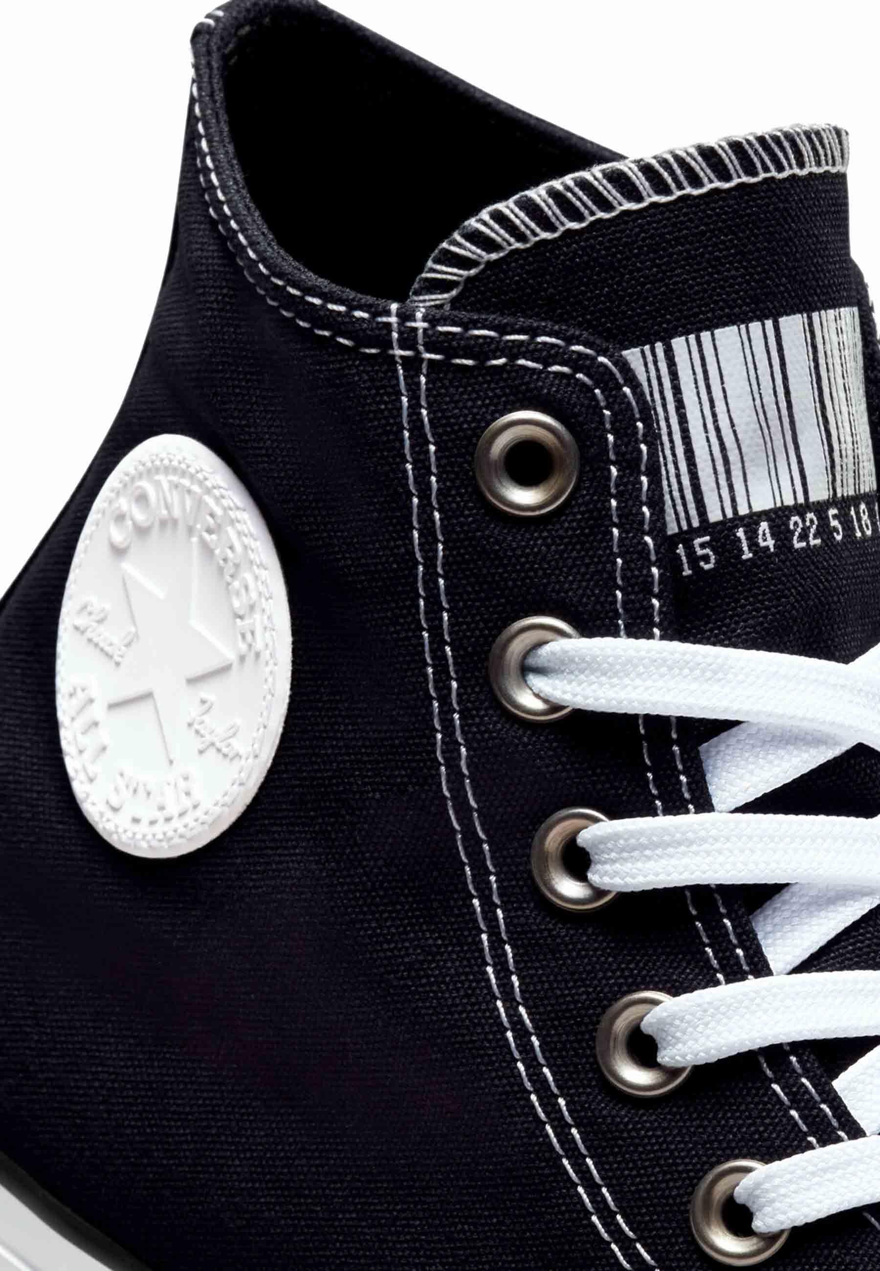 Sneakers da donna Chuck Taylor Translucent Barcode in tela nera CHUCK TAYLORD 02583C Converse 