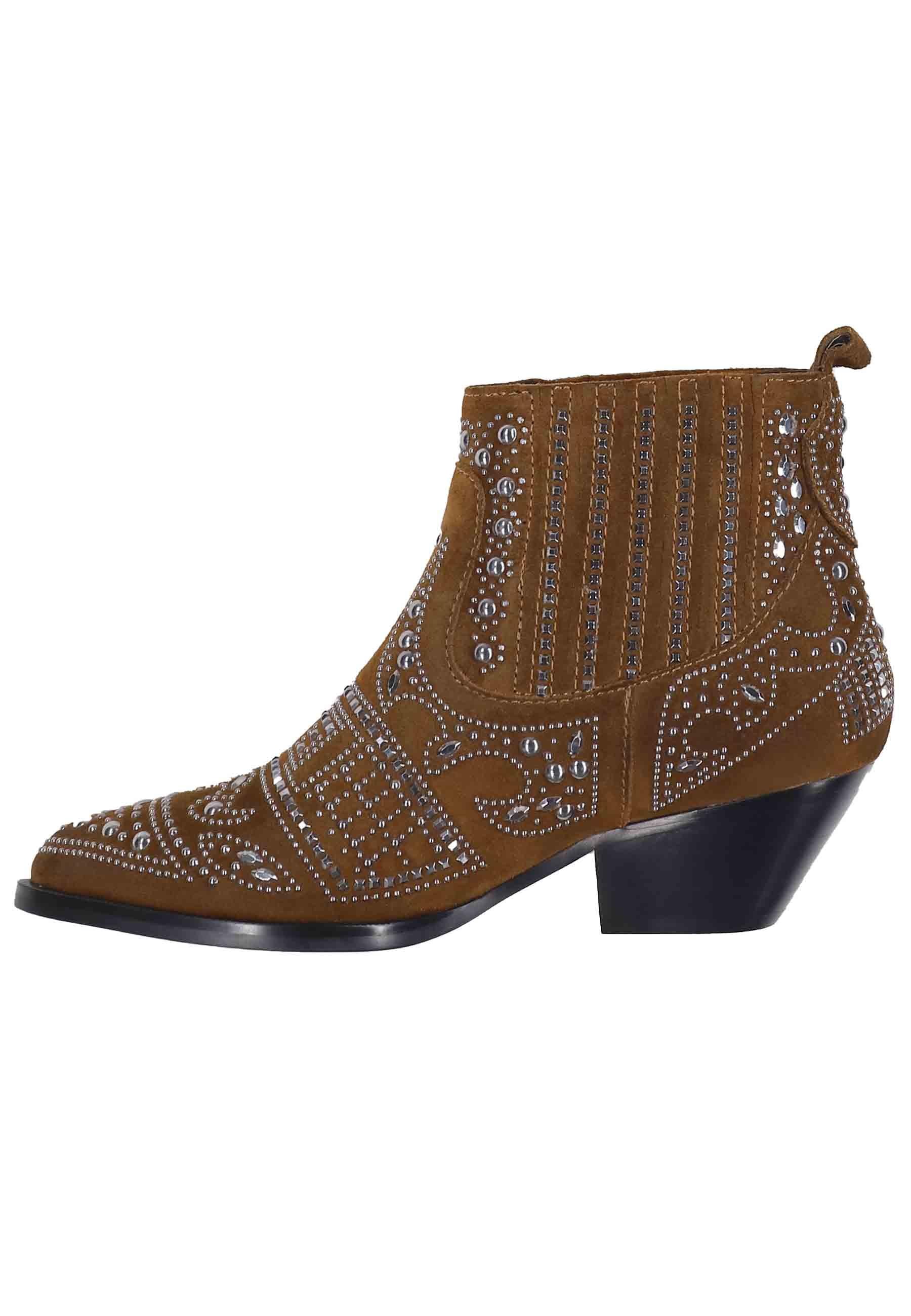 Stivaletti Texani Donna Soho 767T30VK - Camoscio e Cuoio