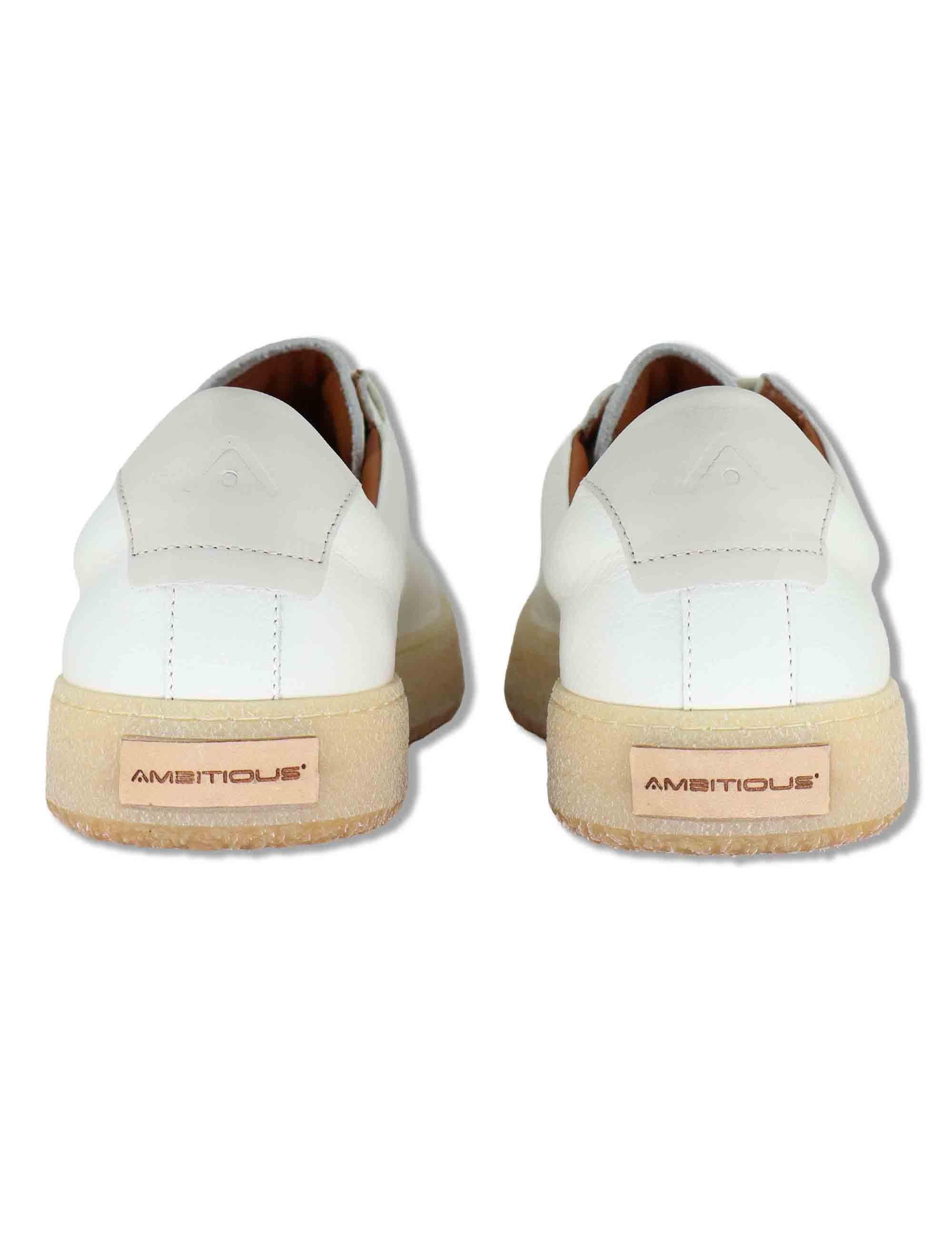 Sneakers uomo Kelpe in pelle bianca con suola alta 13971 4652AM Ambitious 