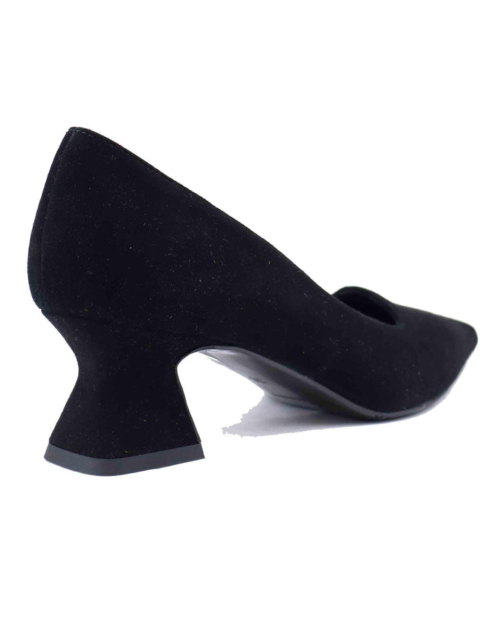 Decollete donna in camoscio nero tacco basso SP1044 001 Spatarella 